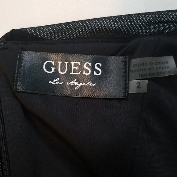 Guess Black Mesh Bodycon Dress - Picture 5 of 5